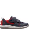 CLARKS BOYS 2 STRAP VELCRO TRAINER - NAVY